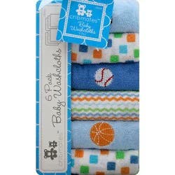 Baby Wash Cloths 6pk - Ea