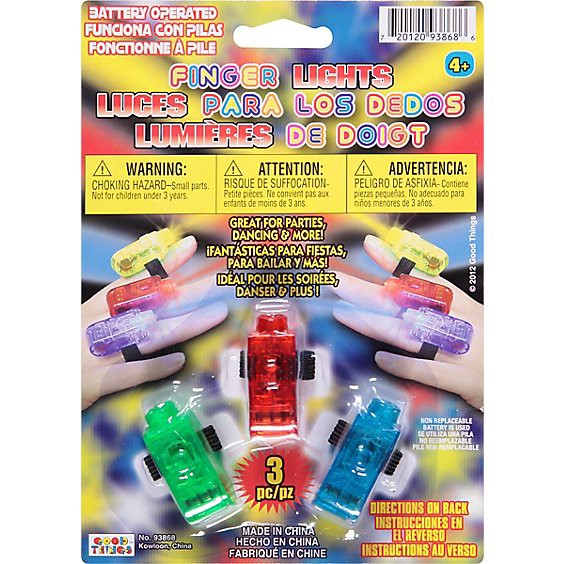 slide 1 of 1, Finger Lights - Ea, 4 ct