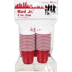 Red Jr Shot Glasses 24pk - Ea