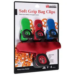Soft Grip Bag Clips - Ea