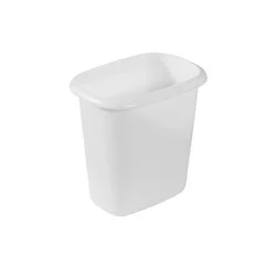 Rubbermaid 6 Quart White Vanity Wastebasket - Ea