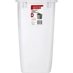 Rubbermaid 21 Quart White Wastebasket - Ea