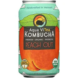Aqua Vitea Kombucha Peach Out - 12 Fz