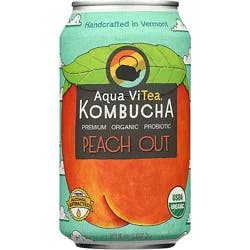 Aqua Vitea Kombucha Peach Out - 12 Fz