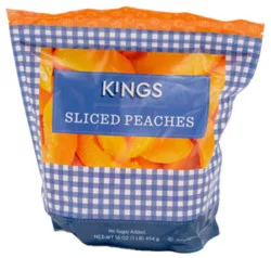 Kings Frozen Sliced Peaches - 16 Oz