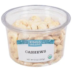 King's Organic Raw Cashews - 9 Oz