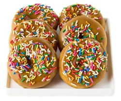 Vanilla Donuts With Maple Icing And Sprinkles - 6 Count