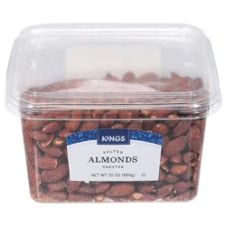 King's Gourmet Foods Roasted Salted Almonds - 22 Oz