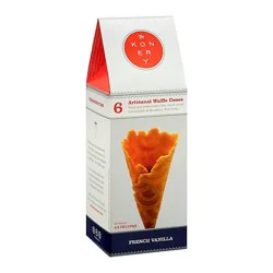 Konery French Vanilla Waffle Cones - 4.5 Oz
