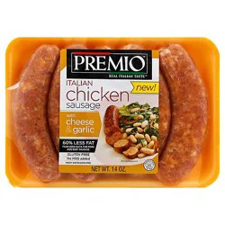 Premio Cheese & Garlic Chicken Sausage - 14 Oz