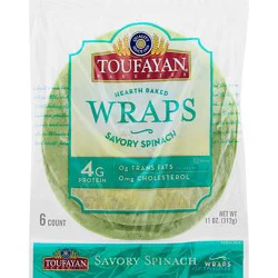 Toufayan Spinach Wraps - 11 Oz