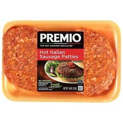 Premio Hot Sausage Patties - 16 Oz