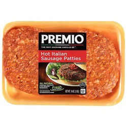 Premio Hot Sausage Patties - 16 Oz