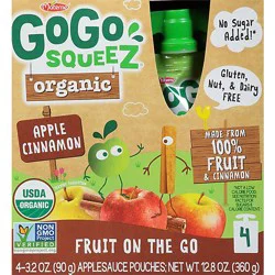 Go Go Squeeze Organic Cinnamon Applesauce - 12.8 Oz