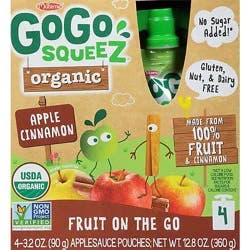 Go Go Squeeze Organic Cinnamon Applesauce - 12.8 Oz