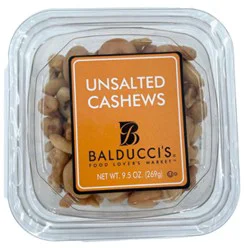 Balducci's Unsalted Cashews - 9.5 Oz