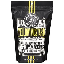 Pop Daddy Yellow Mustard Popcorn & Pretzels - 7.5 Oz