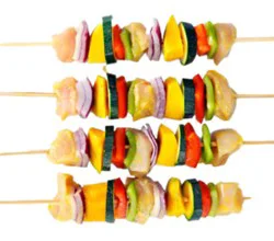 Chicken Breast Kabobs With Vegetables - 1 Lb