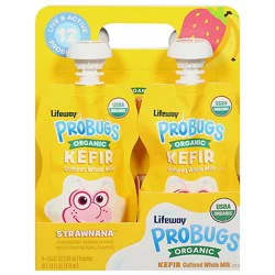 Lifeway Organic Strawnana Probugs Kefir - 4-14 Oz