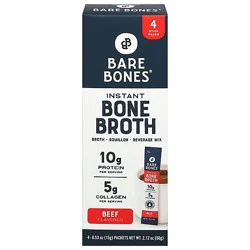Bare Bones Instant Beef Bone Broth Pack - 4-2.12 Oz
