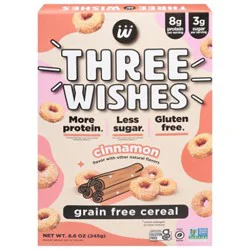 Three Wishes Cereal Cinnamon Grain - 8.6 Oz