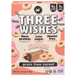 Three Wishes Cereal Cinnamon Grain - 8.6 Oz