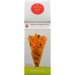 Konery B-Day Cake Waffle Cones - 4.5 Oz