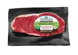 Thousand Hills Grass Fed Ny Strip Steak - 8 Oz