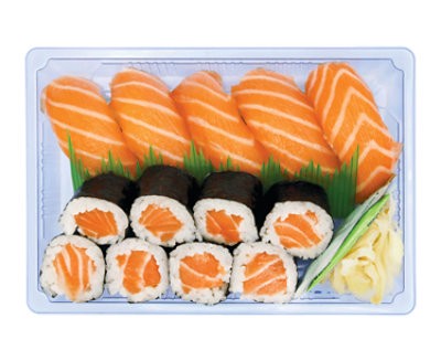 slide 1 of 1, Sushi Maru Express Salmon Sushi Combo* - 13 Count (Available After 11 Am), 9 oz