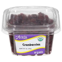 Ava Organic Cranberries - 9 Oz