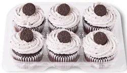 Cookies N Cream Chocolate Cupcakes With Whipped Icing - 6 Count