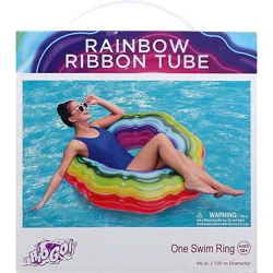 Rainbow Ribbon Swim Tube 45inch Be - Ea