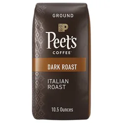 Peets Coffee Italian Roast Dark Roast Ground Coffee 10.5 Oz Bag - 10.5 Oz