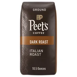 Peets Coffee Italian Roast Dark Roast Ground Coffee 10.5 Oz Bag - 10.5 Oz