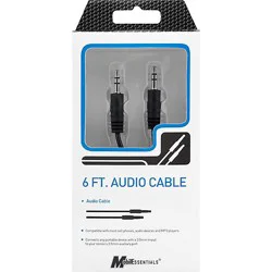 Audio Cable Black 6 Feet - Ea