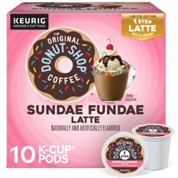 The Original Donut Shop Sundae Fundae One Step Latte Keurig Single Serve K Cup Pods - 10 Count