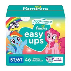 Pampers Easy Ups Girl Sz 7 5-6t Super Pk - 46 Ct