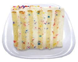 Colossal Birthday Cake Slice - Each (1140 Cal)