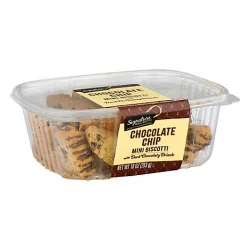 Signature Select Biscotti Mini Choc Chip Dark Choc - 10 OZ