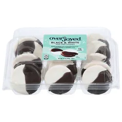Overjoyed Black & White Iced Cake Cookies - 15 Each