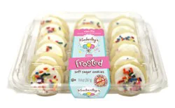 Everyday Vanilla White Mini Frosted Cookies - 18 Ct