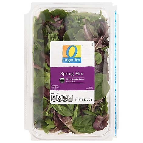 slide 1 of 1, O Organics Spring Mix Salad - 11 OZ, 11 oz