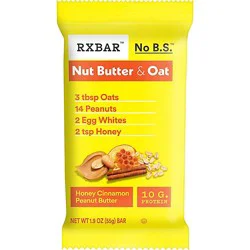 Rxbar Nut Butter And Oat Protein Bars Honey Cinnamon Peanut Butter Protein Snacks - 1.9 Oz