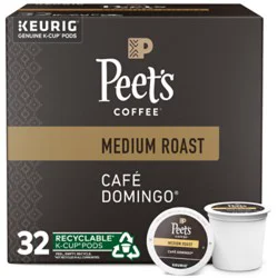 Peets Cafe Domingo Kcup Coffee Cups - 4-32 Count