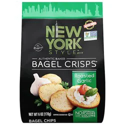 New York Style Bagel Crisps Roasted Garlic - 6 Oz