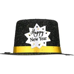 Happy New Year Mini Glitter Hat 1 Count - Each