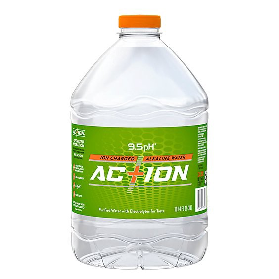 slide 1 of 10, Ac+ion No Flavor Alkaline Water Bottle - 101.4 Oz, 3 liter