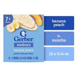 Gerber Banana Peach Snack Box For Baby Teethers - 12-1.7 Oz