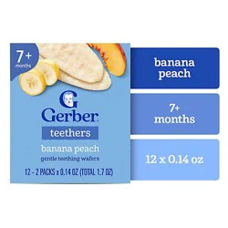 Gerber Banana Peach Snack Box For Baby Teethers - 12-1.7 Oz