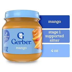 Gerber 1st Foods Natural Mango Baby Food Jar - 4 Oz
